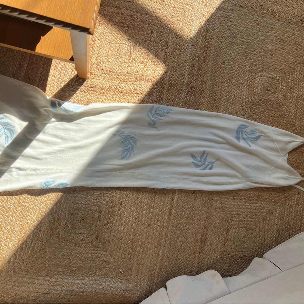 Elegant White and Blue Maxi Dress